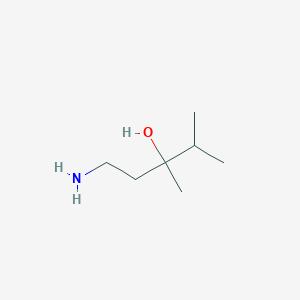 molecular formula C7H17NO B13210925 1-Amino-3,4-dimethylpentan-3-ol 