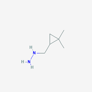 molecular formula C6H14N2 B13210965 [(2,2-Dimethylcyclopropyl)methyl]hydrazine 