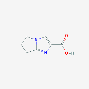 molecular formula C7H8N2O2 B13210998 6,7-dihydro-5H-pyrrolo[1,2-a]imidazole-2-carboxylic acid 