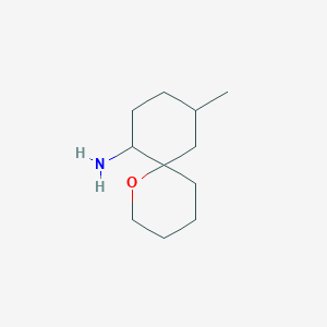 molecular formula C11H21NO B13211016 10-Methyl-1-oxaspiro[5.5]undecan-7-amine 