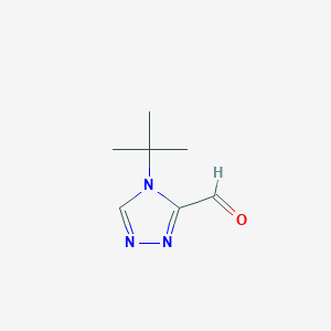 molecular formula C7H11N3O B13211046 4-tert-Butyl-4H-1,2,4-triazole-3-carbaldehyde 