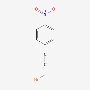 molecular formula C9H6BrNO2 B13211051 1-(3-Bromoprop-1-yn-1-yl)-4-nitrobenzene CAS No. 61266-34-0