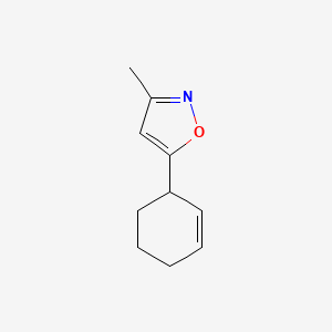 molecular formula C10H13NO B13211056 5-(Cyclohex-2-en-1-yl)-3-methyl-1,2-oxazole 