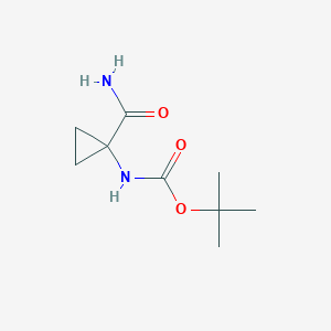 molecular formula C9H16N2O3 B1321111 tert-Butyl (1-carbamoylcyclopropyl)carbamate CAS No. 507264-66-6