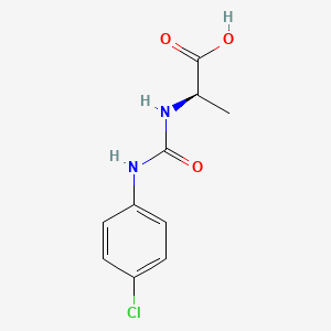 (2R)-2-([[(4-Chlorophenyl)amino]carbonyl]amino)propanoic acid