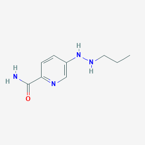 molecular formula C9H14N4O B13211240 5-(2-Propylhydrazin-1-yl)pyridine-2-carboxamide 