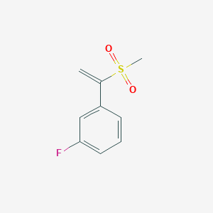 molecular formula C9H9FO2S B13211340 1-Fluoro-3-(1-methanesulfonylethenyl)benzene 