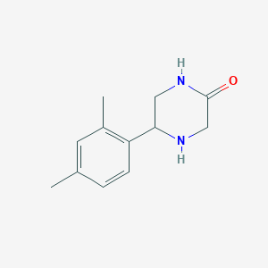 molecular formula C12H16N2O B13211491 5-(2,4-Dimethylphenyl)piperazin-2-one 