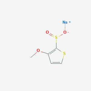 molecular formula C5H5NaO3S2 B13211514 Sodium 3-methoxythiophene-2-sulfinate 