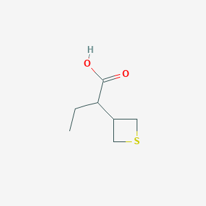 molecular formula C7H12O2S B13211544 2-(Thietan-3-yl)butanoic acid 
