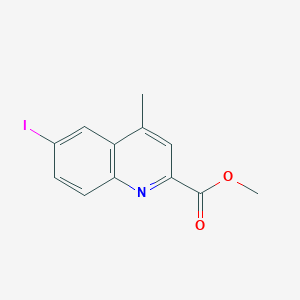 molecular formula C12H10INO2 B13211608 Methyl 6-iodo-4-methylquinoline-2-carboxylate 