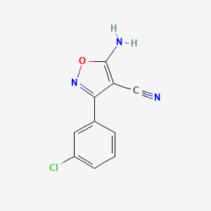 molecular formula C10H6ClN3O B1321161 5-Amino-3-(3-chlorophenyl)isoxazole-4-carbonitrile CAS No. 938226-53-0