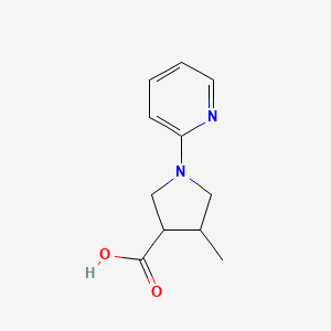 molecular formula C11H14N2O2 B13211614 4-Methyl-1-(pyridin-2-yl)pyrrolidine-3-carboxylic acid 