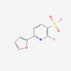 molecular formula C9H5F2NO3S B13211625 2-Fluoro-6-(furan-2-yl)pyridine-3-sulfonyl fluoride 