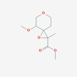 molecular formula C10H16O5 B13211628 Methyl 4-methoxy-2-methyl-1,6-dioxaspiro[2.5]octane-2-carboxylate 