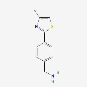 molecular formula C11H12N2S B1321164 4-(4-甲基-噻唑-2-基)-苯甲胺 CAS No. 933755-65-8