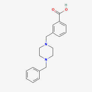molecular formula C19H22N2O2 B1321170 3-[(4-Benzylpiperazin-1-yl)methyl]benzoic acid 