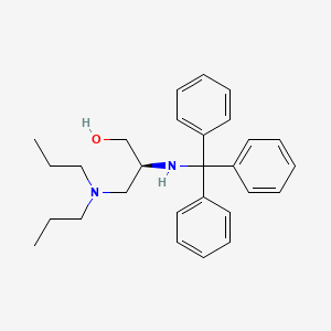 molecular formula C28H36N2O B13211706 (2S)-3-(Dipropylamino)-2-[(triphenylmethyl)amino]propan-1-ol 