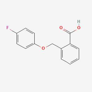 molecular formula C14H11FO3 B1321171 2-[(4-氟苯氧基)甲基]苯甲酸 CAS No. 198565-84-3