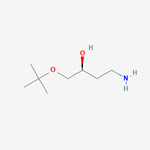 molecular formula C8H19NO2 B13211816 (2S)-4-Amino-1-(tert-butoxy)butan-2-ol 