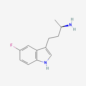 molecular formula C12H15FN2 B13211837 (2R)-4-(5-Fluoro-1H-indol-3-yl)butan-2-amine 