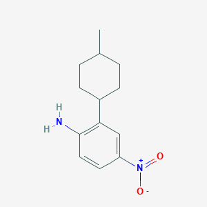 molecular formula C13H18N2O2 B13211862 2-(4-Methylcyclohexyl)-4-nitroaniline 