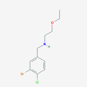 molecular formula C11H15BrClNO B13211875 [(3-Bromo-4-chlorophenyl)methyl](2-ethoxyethyl)amine 