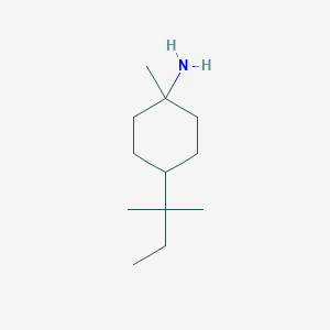molecular formula C12H25N B13211883 1-Methyl-4-(2-methylbutan-2-yl)cyclohexan-1-amine 