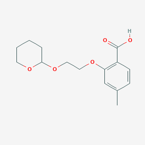 molecular formula C15H20O5 B1321190 4-Methyl-2-{2-[(oxan-2-yl)oxy]ethoxy}benzoic acid CAS No. 834869-37-3