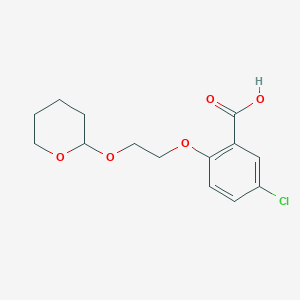molecular formula C14H17ClO5 B1321191 5-Chloro-2-{2-[(oxan-2-yl)oxy]ethoxy}benzoic acid CAS No. 834869-35-1