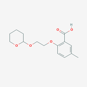 molecular formula C15H20O5 B1321192 5-Methyl-2-{2-[(oxan-2-yl)oxy]ethoxy}benzoic acid CAS No. 834869-38-4