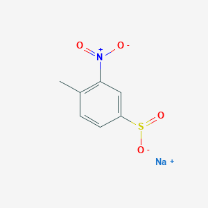 molecular formula C7H6NNaO4S B13212043 Sodium 4-methyl-3-nitrobenzene-1-sulfinate 