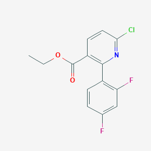 Ethyl 2-(2,4-difluorophenyl)-6-chloronicotinate