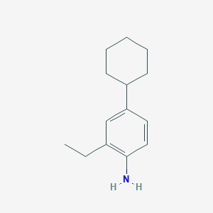 molecular formula C14H21N B13212201 4-Cyclohexyl-2-ethylaniline 