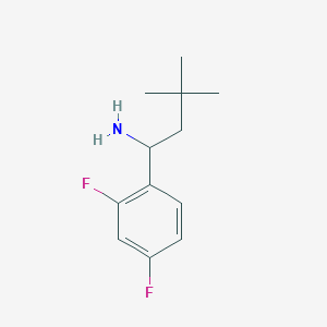 molecular formula C12H17F2N B13212206 1-(2,4-Difluorophenyl)-3,3-dimethylbutan-1-amine 