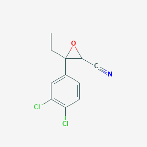 molecular formula C11H9Cl2NO B13212240 3-(3,4-Dichlorophenyl)-3-ethyloxirane-2-carbonitrile 