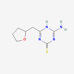 molecular formula C8H12N4OS B13212255 4-Amino-6-(oxolan-2-ylmethyl)-1,3,5-triazine-2-thiol 