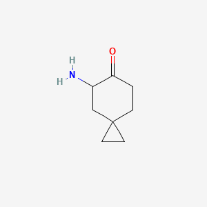 molecular formula C8H13NO B13212291 5-Aminospiro[2.5]octan-6-one 