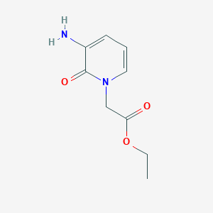 molecular formula C9H12N2O3 B132123 Ethyl 2-(3-amino-2-oxo-1,2-dihydropyridin-1-yl)acetate CAS No. 147283-74-7