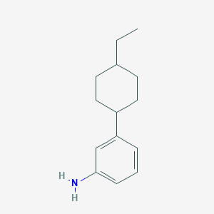 molecular formula C14H21N B13212311 3-(4-Ethylcyclohexyl)aniline 
