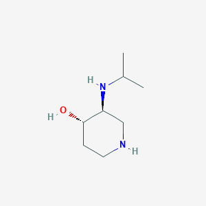 molecular formula C8H18N2O B13212318 (3S,4S)-3-[(Propan-2-yl)amino]piperidin-4-ol 