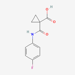 molecular formula C11H10FNO3 B1321237 1-((4-Fluorophenyl)carbamoyl)cyclopropanecarboxylic acid CAS No. 849217-48-7