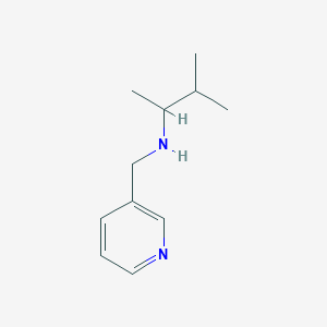 molecular formula C11H18N2 B13212476 (3-Methylbutan-2-yl)(pyridin-3-ylmethyl)amine 