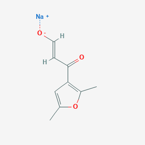 molecular formula C9H9NaO3 B13212477 Sodium 3-(2,5-dimethylfuran-3-yl)-3-oxoprop-1-en-1-olate 
