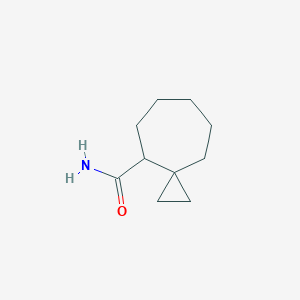molecular formula C10H17NO B13212605 Spiro[2.6]nonane-4-carboxamide 