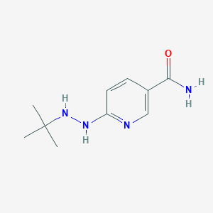 molecular formula C10H16N4O B13212628 6-(2-tert-Butylhydrazin-1-yl)pyridine-3-carboxamide 