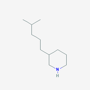molecular formula C11H23N B13212631 3-(4-Methylpentyl)piperidine 