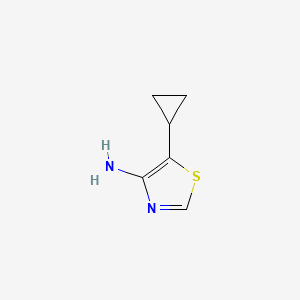 molecular formula C6H8N2S B13212640 5-Cyclopropyl-1,3-thiazol-4-amine 
