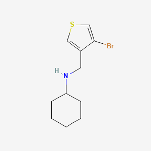 molecular formula C11H16BrNS B13212641 N-[(4-Bromothiophen-3-yl)methyl]cyclohexanamine 