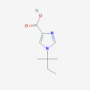 molecular formula C9H14N2O2 B13212760 1-(2-Methylbutan-2-yl)-1H-imidazole-4-carboxylic acid 